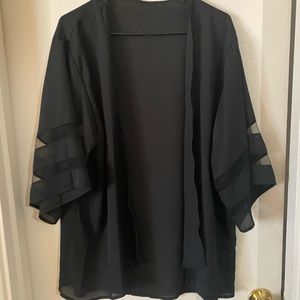 Black sheer kimono